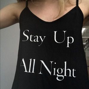Wildfox Size Small Black Intimate Sleep Tank Top